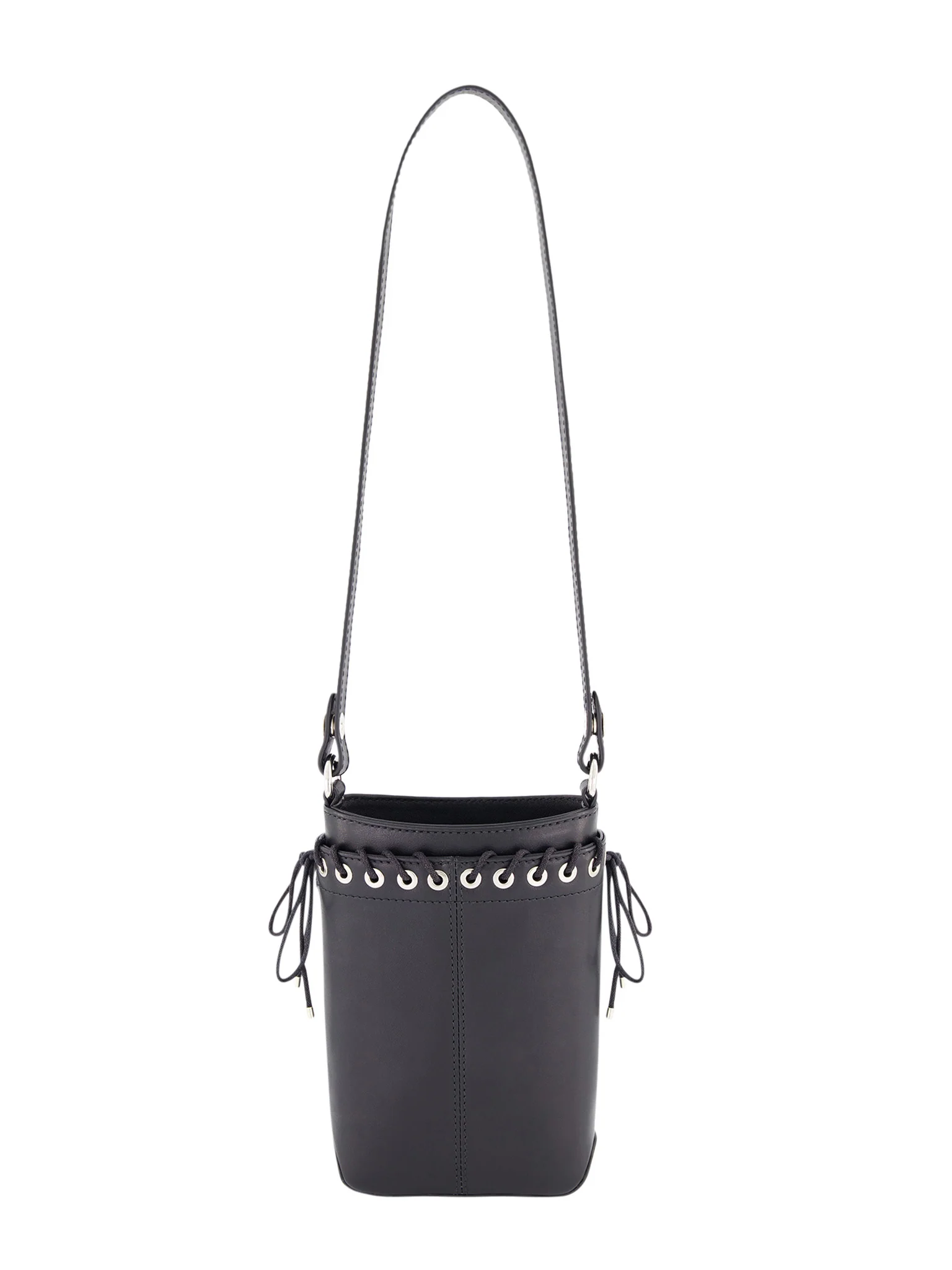 The Cleavage Crossbody Bag in Black Leather - Image 4